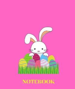 Notebook: Pink Bunny Easter