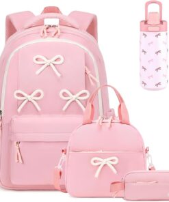 Backpack for Girls with Insulated Water Bottle Set