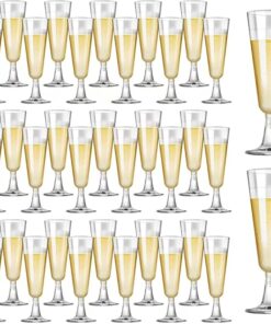 Plastic Champagne Flutes 40 Pack Disposable