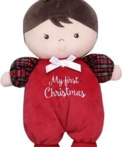 Plush Baby Doll with My First Christmas Embroidery