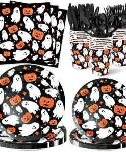 175 Pcs Halloween Tableware Set Serves 25