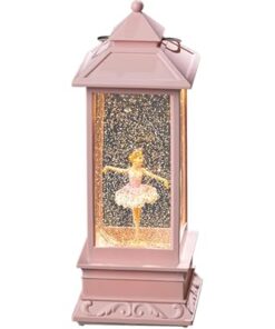 Ballerina Christmas Snow Globe Lantern, Shatterproof, 10 Songs Music Box