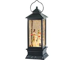 Eldnacele Snowman Singing Snow Globe Lantern with 6 Hour Timer