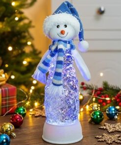 Christmas Snow Globe Water Lantern with Cardinal, Music & 6H Timer