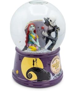 Disney The Nightmare Before Christmas Jack & Sally Light-Up Snow Globe